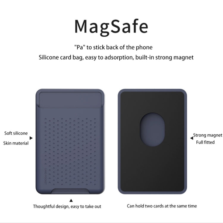 Pour les séries iPhone 13 / iPhone 12 Étui portefeuille en silicone Porte-cartes anti-démagnétisation Autocollant magnétique Magsafe