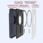 Pour les séries iPhone 13 / iPhone 12 Étui portefeuille en silicone Porte-cartes anti-démagnétisation Autocollant magnétique Magsafe