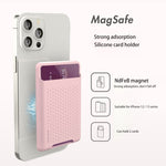 Pour les séries iPhone 13 / iPhone 12 Étui portefeuille en silicone Porte-cartes anti-démagnétisation Autocollant magnétique Magsafe