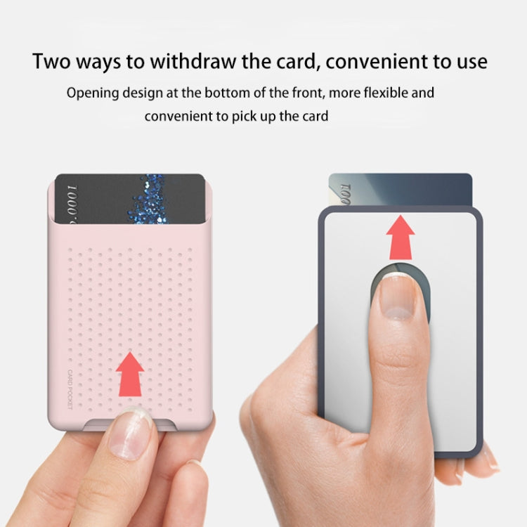 Pour les séries iPhone 13 / iPhone 12 Étui portefeuille en silicone Porte-cartes anti-démagnétisation Autocollant magnétique Magsafe