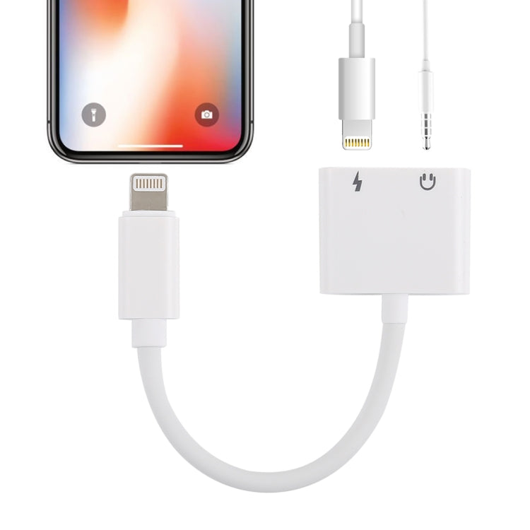 GL011 Adaptateur audio et de charge 2 en 1 8 broches femelle + 3,5 mm femelle vers 8 broches mâle