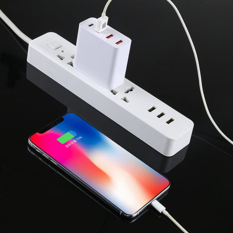 Chargeur mural de voyage 4 ports USB A3P 3A Max Output USB-C / Type-C + QC3.0 + double USB, prise américaine