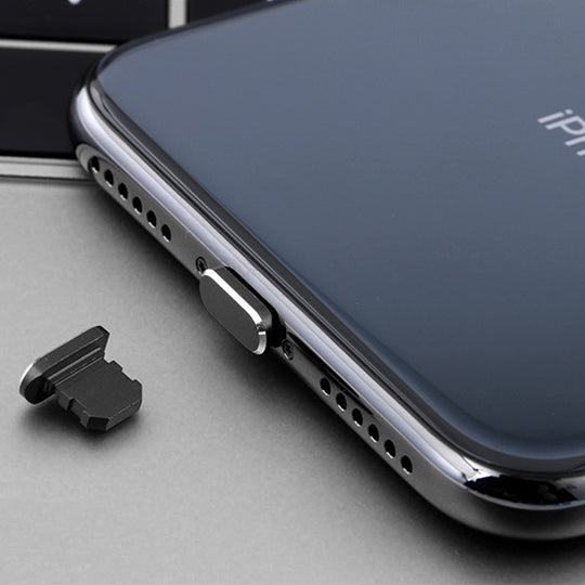 2 pièces bouchon anti-poussière universel en métal pour port de charge 8 broches iPhone