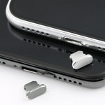 2 pièces bouchon anti-poussière universel en métal pour port de charge 8 broches iPhone