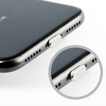 2 pièces bouchon anti-poussière universel en métal pour port de charge 8 broches iPhone