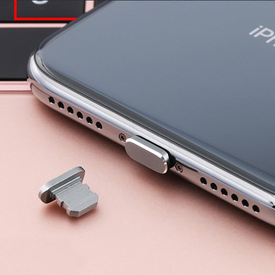 2 pièces bouchon anti-poussière universel en métal pour port de charge 8 broches iPhone
