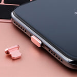 2 pièces bouchon anti-poussière universel en métal pour port de charge 8 broches iPhone