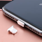 2 pièces bouchon anti-poussière universel en métal pour port de charge 8 broches iPhone