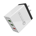 Chargeur rapide de voyage AR-QC-03 2.1A 3 ports USB, prise US, AR-QC-03 US, AR-QC-03 Prise US bleue