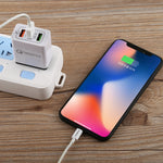 Chargeur rapide de voyage AR-QC-03 2.1A 3 ports USB, prise US, AR-QC-03 US, AR-QC-03 Prise US bleue