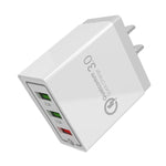 Chargeur rapide de voyage AR-QC-03 2.1A 3 ports USB, prise US, AR-QC-03 US, AR-QC-03 Prise US bleue
