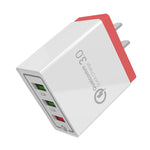 Chargeur rapide de voyage AR-QC-03 2.1A 3 ports USB, prise US, AR-QC-03 US, AR-QC-03 Prise US bleue