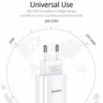 USAMS US-CC075 T18 Chargeur de voyage USB simple 2.1A, prise EU, prise EU
