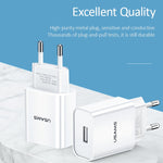 USAMS US-CC075 T18 Chargeur de voyage USB simple 2.1A, prise EU, prise EU