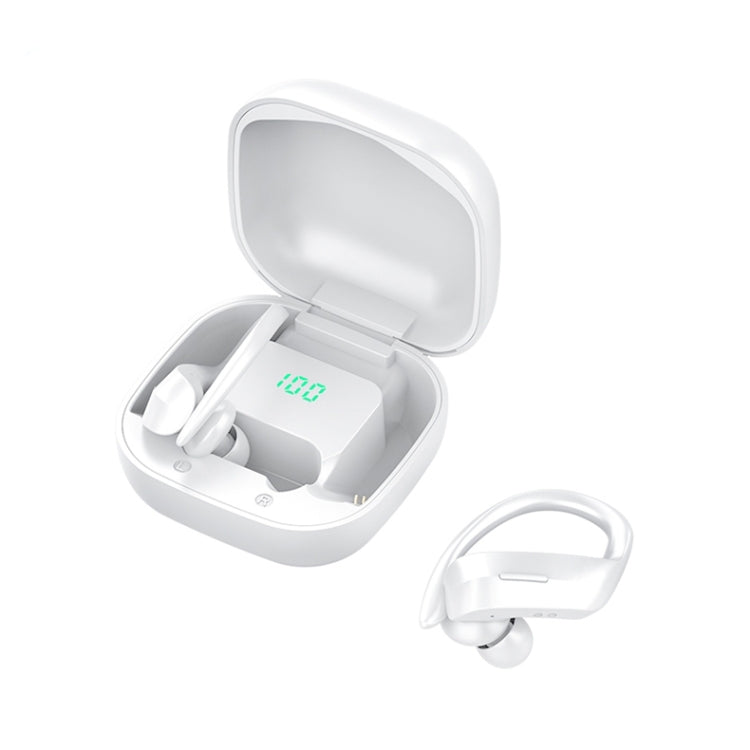 258 écouteurs Bluetooth sans fil avec boîte de chargement et affichage numérique, prise en charge tactile, appels HD, assistant vocal et NFC, MD03 noir, 258 blanc