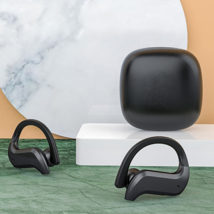 258 écouteurs Bluetooth sans fil avec boîte de chargement et affichage numérique, prise en charge tactile, appels HD, assistant vocal et NFC, MD03 noir, 258 blanc