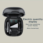 258 écouteurs Bluetooth sans fil avec boîte de chargement et affichage numérique, prise en charge tactile, appels HD, assistant vocal et NFC, MD03 noir, 258 blanc