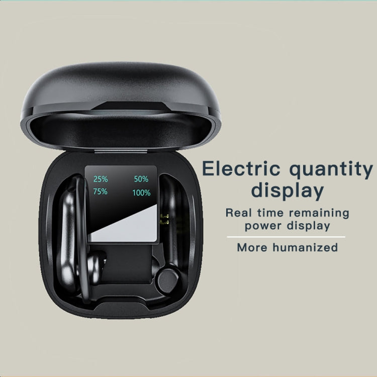 258 écouteurs Bluetooth sans fil avec boîte de chargement et affichage numérique, prise en charge tactile, appels HD, assistant vocal et NFC, MD03 noir, 258 blanc