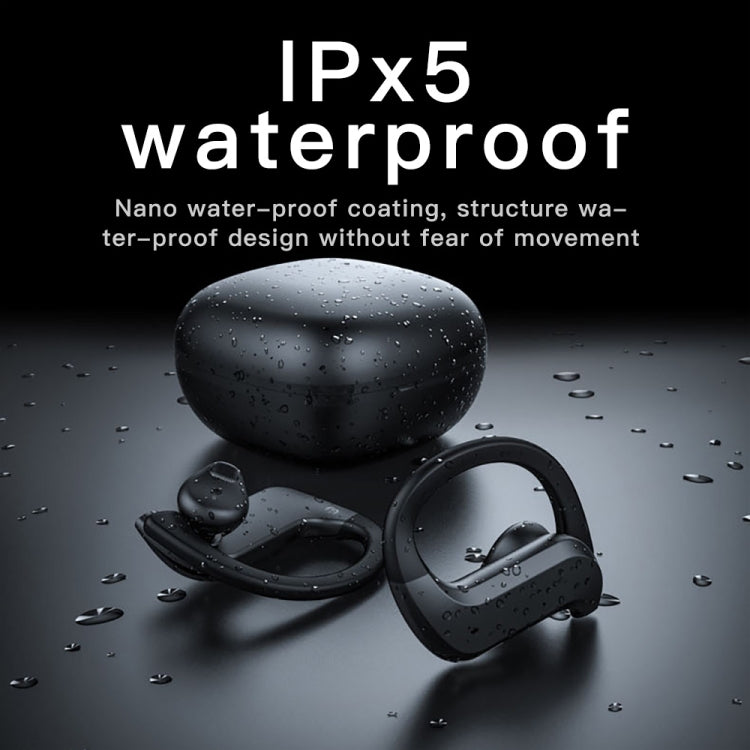 258 écouteurs Bluetooth sans fil avec boîte de chargement et affichage numérique, prise en charge tactile, appels HD, assistant vocal et NFC, MD03 noir, 258 blanc