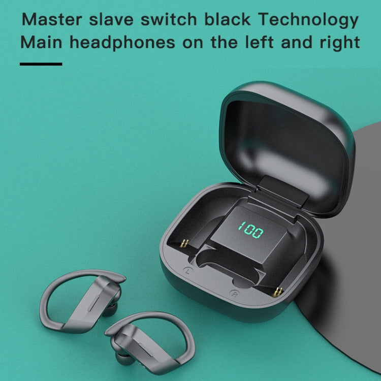 258 écouteurs Bluetooth sans fil avec boîte de chargement et affichage numérique, prise en charge tactile, appels HD, assistant vocal et NFC, MD03 noir, 258 blanc