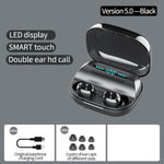 Écouteur Bluetooth TWS 263 CVC8.0 à réduction de bruit avec boîte de chargement, support tactile & affichage batterie LED à trois écrans & support téléphone & batterie externe & appel HD & assistant vocal, 263