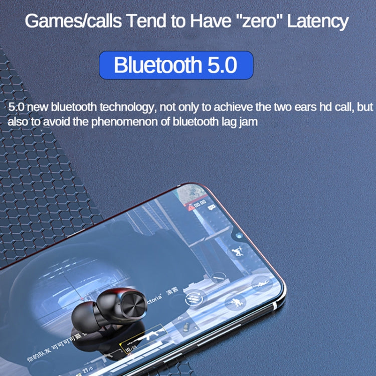 Écouteur Bluetooth TWS 263 CVC8.0 à réduction de bruit avec boîte de chargement, support tactile & affichage batterie LED à trois écrans & support téléphone & batterie externe & appel HD & assistant vocal, 263