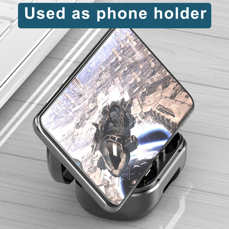 Écouteur Bluetooth TWS 263 CVC8.0 à réduction de bruit avec boîte de chargement, support tactile & affichage batterie LED à trois écrans & support téléphone & batterie externe & appel HD & assistant vocal, 263