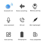 Écouteur Bluetooth TWS 263 CVC8.0 à réduction de bruit avec boîte de chargement, support tactile & affichage batterie LED à trois écrans & support téléphone & batterie externe & appel HD & assistant vocal, 263