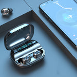 Écouteur Bluetooth TWS 263 CVC8.0 à réduction de bruit avec boîte de chargement, support tactile & affichage batterie LED à trois écrans & support téléphone & batterie externe & appel HD & assistant vocal, 263
