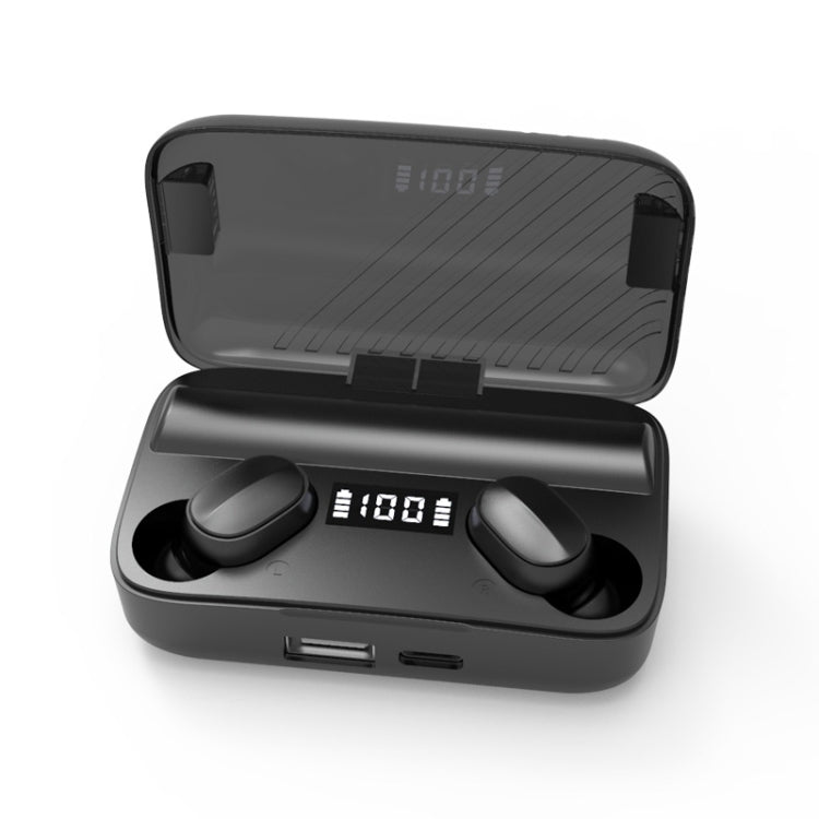 Écouteurs Bluetooth A9 TWS CVC8.0 et DSP avec double réduction de bruit, boîte de charge magnétique et affichage numérique LED, prend en charge le contrôle tactile et les appels HD et Siri et la banque d'alimentation, A9