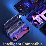Écouteurs Bluetooth A9 TWS CVC8.0 et DSP avec double réduction de bruit, boîte de charge magnétique et affichage numérique LED, prend en charge le contrôle tactile et les appels HD et Siri et la banque d'alimentation, A9