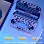 Écouteurs Bluetooth A9 TWS CVC8.0 et DSP avec double réduction de bruit, boîte de charge magnétique et affichage numérique LED, prend en charge le contrôle tactile et les appels HD et Siri et la banque d'alimentation, A9