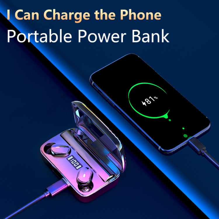 Écouteurs Bluetooth A9 TWS CVC8.0 et DSP avec double réduction de bruit, boîte de charge magnétique et affichage numérique LED, prend en charge le contrôle tactile et les appels HD et Siri et la banque d'alimentation, A9