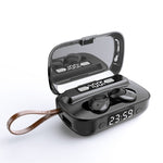 Écouteurs Bluetooth tactiles A13 TWS CVC8.0 et DSP avec double réduction de bruit et boîte de charge, affichage numérique LED, horloge, lampe de poche, appel HD, Siri et batterie externe, A13