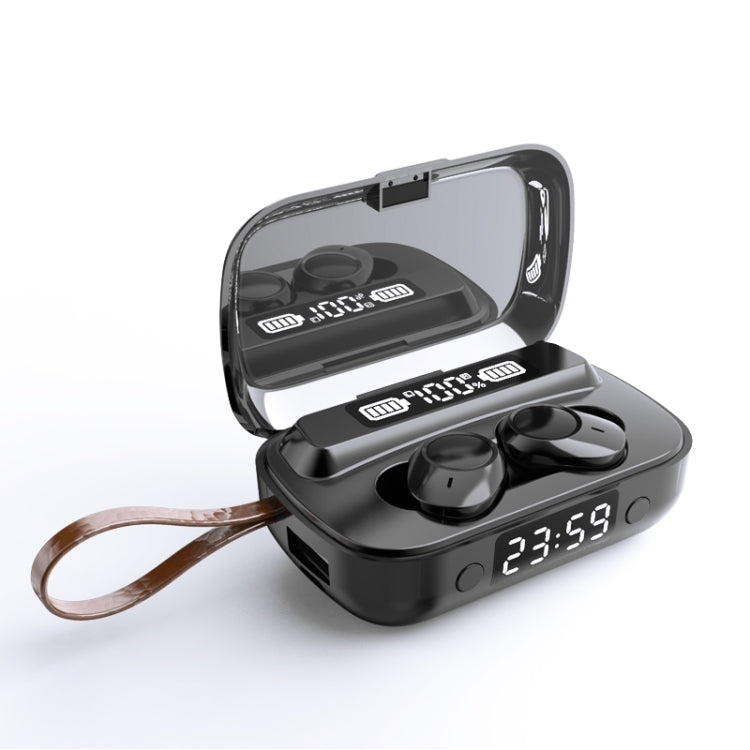 Écouteurs Bluetooth tactiles A13 TWS CVC8.0 et DSP avec double réduction de bruit et boîte de charge, affichage numérique LED, horloge, lampe de poche, appel HD, Siri et batterie externe, A13