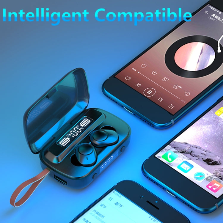 Écouteurs Bluetooth tactiles A13 TWS CVC8.0 et DSP avec double réduction de bruit et boîte de charge, affichage numérique LED, horloge, lampe de poche, appel HD, Siri et batterie externe, A13