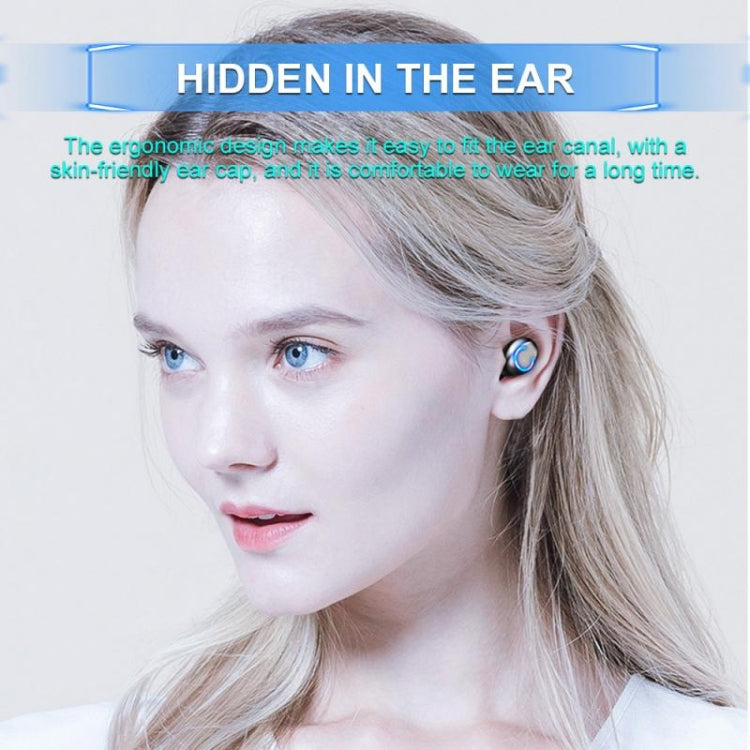 Écouteur Bluetooth mini tactile TWS F9-8 CVC8.0 à réduction de bruit avec boîte de chargement, support affichage LED batterie à trois écrans & support téléphone & appel & assistant vocal, F9-8