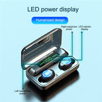 Écouteur Bluetooth TWS F9-9 CVC8.0 à réduction de bruit avec boîte de chargement, support effet d’éclairage tactile & affichage LED batterie à trois écrans & batterie externe & support téléphone & appel HD & assistant vocal, F9-9 noir