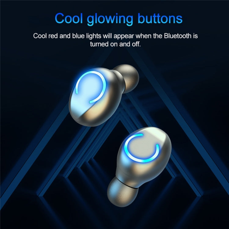 Écouteur Bluetooth TWS F9-9 CVC8.0 à réduction de bruit avec boîte de chargement, support effet d’éclairage tactile & affichage LED batterie à trois écrans & batterie externe & support téléphone & appel HD & assistant vocal, F9-9 noir