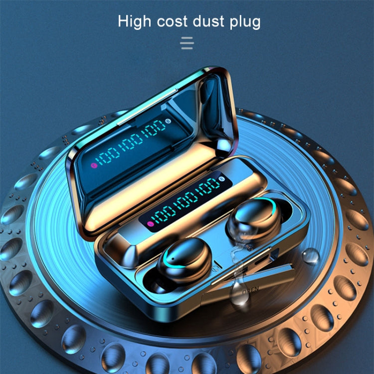 Écouteurs Bluetooth à réduction de bruit à affichage numérique triple écran F9-5C, F9-5C sans sangle noir
