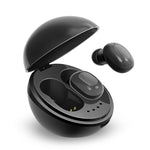 Écouteur Bluetooth sans fil en forme de capsule spatiale A10 TWS avec boîtier de charge magnétique et lanière, prise en charge des appels HD et appairage automatique Bluetooth, noir, noir blanc, blanc, blanc + noir