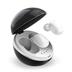 Écouteur Bluetooth sans fil en forme de capsule spatiale A10 TWS avec boîtier de charge magnétique et lanière, prise en charge des appels HD et appairage automatique Bluetooth, noir, noir blanc, blanc, blanc + noir