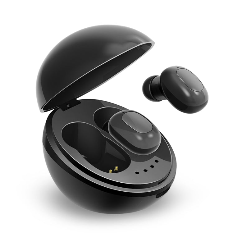 Écouteur Bluetooth sans fil en forme de capsule spatiale A10 TWS avec boîtier de charge magnétique et lanière, prise en charge des appels HD et appairage automatique Bluetooth, noir, noir blanc, blanc, blanc + noir