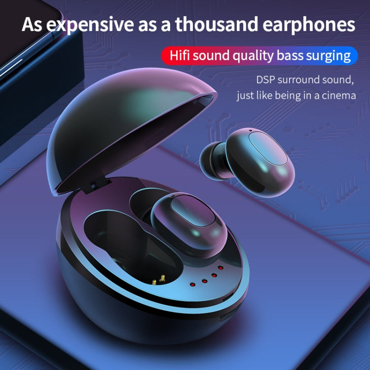 Écouteur Bluetooth sans fil en forme de capsule spatiale A10 TWS avec boîtier de charge magnétique et lanière, prise en charge des appels HD et appairage automatique Bluetooth, noir, noir blanc, blanc, blanc + noir