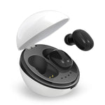 Écouteur Bluetooth sans fil en forme de capsule spatiale A10 TWS avec boîtier de charge magnétique et lanière, prise en charge des appels HD et appairage automatique Bluetooth, noir, noir blanc, blanc, blanc + noir