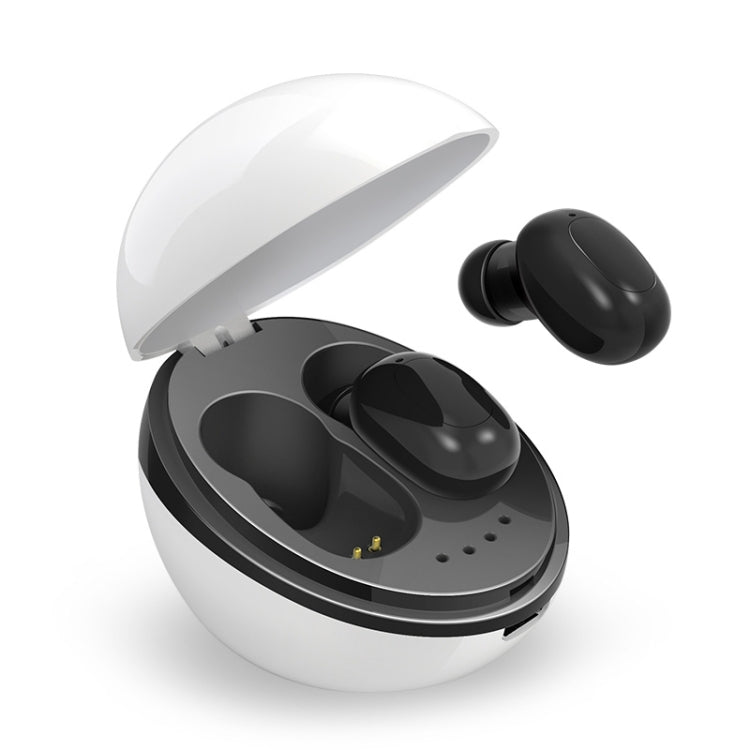 Écouteur Bluetooth sans fil en forme de capsule spatiale A10 TWS avec boîtier de charge magnétique et lanière, prise en charge des appels HD et appairage automatique Bluetooth, noir, noir blanc, blanc, blanc + noir