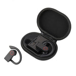 Écouteurs Bluetooth sans fil JHO-A9 TWS de type à suspension auriculaire avec sac de rangement à fermeture éclair intégré et fonction de charge, prend en charge le contrôle vocal, JHO-A9