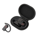 Écouteurs Bluetooth sans fil JHO-A9 TWS de type à suspension auriculaire avec sac de rangement à fermeture éclair intégré et fonction de charge, prend en charge le contrôle vocal, JHO-A9
