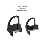 Écouteurs Bluetooth sans fil JHO-A9 TWS de type à suspension auriculaire avec sac de rangement à fermeture éclair intégré et fonction de charge, prend en charge le contrôle vocal, JHO-A9