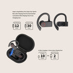 Écouteurs Bluetooth sans fil JHO-A9 TWS de type à suspension auriculaire avec sac de rangement à fermeture éclair intégré et fonction de charge, prend en charge le contrôle vocal, JHO-A9